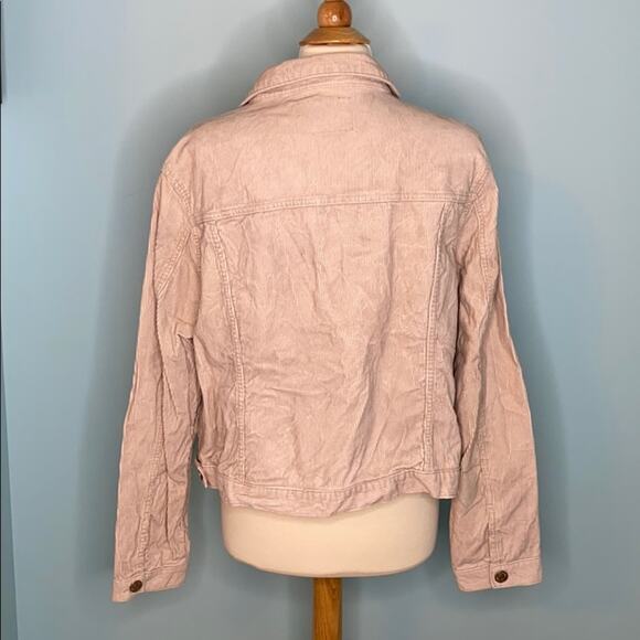 Plus Size Corduroy Blush Pink Jacket - Picture 3 of 6